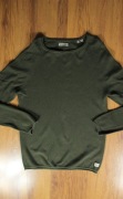 Sweter Jack and Jones r. M zielony okrągły dekolt bawełna 