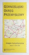 MAPA GÓRNOŚLĄSKI OKRĘG PRZEMYSŁOWY 1989 - BDB