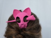 Spinka do włosów czaszka kota