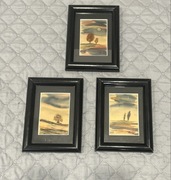 Idealny Prezent 3x Malowany na jedwabiu K. Bergmann