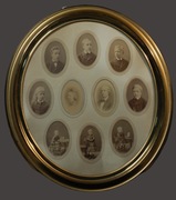 Owalna rama ze zdjęciami  drzewo genealogiczne, 47.5  42.5 cm