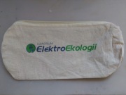 Piórnik płócienny z zamkiem błyskawicznym biały