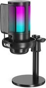 MIKROFON GAMINGOWY NJSJ me6s usb oświetlenie RGB
