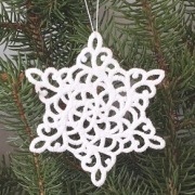 Gwiazdki koronkowe.Ozdoba na choinkę. Prezent 6szt