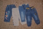 4x Spodnie jeansy rozm.80