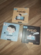 3 książki Pucio co robi, Pucio mówi dzień dobry, dobranoc