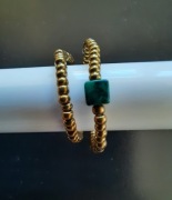 Zestaw nowych pierścionków królewska zieleń