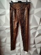 Leginsy ocieplane skóra węża 