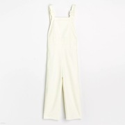 Reserved - Ogrodniczki z imitacji skóry - jasno 