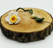 Szydełkowa zakładka do książki – Narcyz handmade