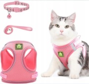 Zestaw szelek i smyczy t r.M różowy