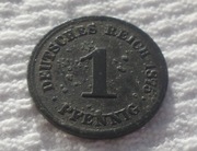 Niemcy Wilhelm I Hohenzollern 1 fenig pfennig 1875 A Berlin Prusy KM# 1