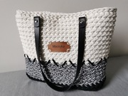 Torebka na ramię, sznurek bawełniany 5mm,hand made 