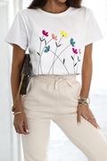 T-shirt damski Basic flowers kolory jakość Premium 