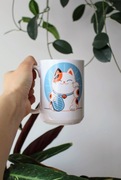 Duży kubek japoński kot Maneki neko 425ml