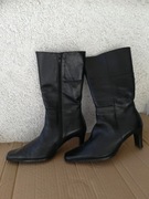 Botki czarne skórzane rozmiar 38