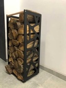 Stalowy kosz na drzewo stojak na drewno kominkowe 