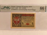 1/2 marki 1916 - B - generał - PMG 66 EPQ