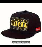 Kapelusz w stylu hip-hopowym Czarny Żółty