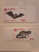 Francja 1986  Mi 2546-7  kot nietoperz CEPT  seria  idealna pozycja