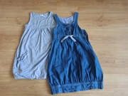 Dwie sukienki 116cm i 128cm ZESTAW. 