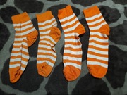 Skarpetki w paski biało pomarańczowe Calzedonia UOMO uniseks r. uniwersalny