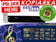 KOPIARKA VHS na DVD LG RC388 menu POLSKIE PL zgraj kasety VHS przegraj