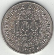 Afryka Zachodnia (BCEAO) 100 franków 1979 - 26 mm - nr 1