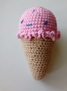 Owoce, warzywa szydełko Amigurumi, lody z posypką