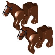LEGO Koń Brązowy 2szt. 6022359 10509 reddish brown