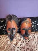 Maska ozdobne, drewniane