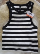 Uroczy crop top w paski Sinsay r. 34