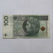 Banknot kolekcjonerski 100zł seria BI 6066605 2012r. 666