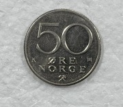 Moneta 50 ORE NORGE NORWEGIA 1987