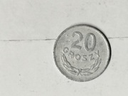 Moneta 20 groszy z roku 1976 . PRL.