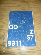 Naklejki: litery i cyfry, niekompletne używane