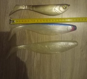 3 duże gumy 2xkopyto relax 22cm i berkley pulse shad 20cm 