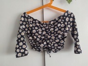 MATALAN bluzka top w kwiaty odkryte ramiona 140