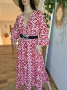 Sukienka maxi boho długa z dekoltem V 44 46 