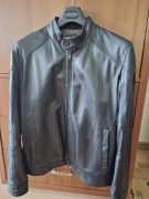 OCHNIK Czarna skórzana kurtka męska KURMS-0392-99(W26) 3XL