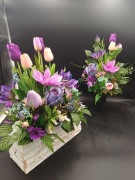 Komplet nagrobny  -kompozyca wiosenno -wielkanocna