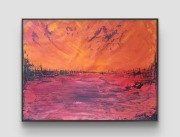 "Echo zmierzchu”, dyptyk akrylowy 2*45*60 cm, unikat, certyfikat autentyczn