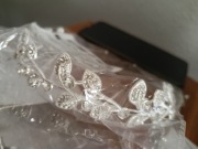 Opaska na głowę kryształki perełki ślub 