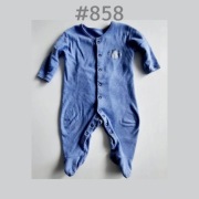 Pajacyk z osiłkiem piżamka jednoczęściowa kombinezon 68-74cm 6-9msc