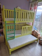 Łóżko piętrowe z dostawką 70x170cm