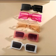 Okulary przeciwsłoneczne retro y2k prostokątne 