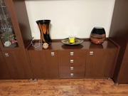 Meble modułowe dwie witryny, szafka i duża szafa 