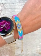 Nowa kolorowa bransoletka z koralików Miyuki różowa niebieska złota