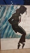 Michael Jackson obraz akryl - rozmiar 70x100 w złotej ramie