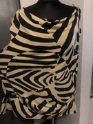 C&A bluzka tunika top oversize duża wzory bez rękawa dekolt woda